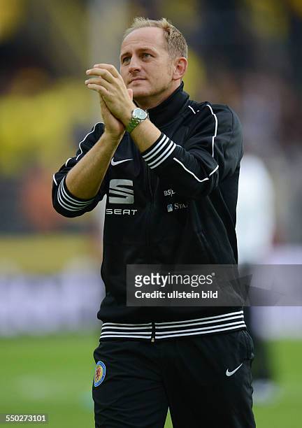 Fussball, Saison 2013-2014, 1. Bundesliga, 2. Spieltag, Borussia Dortmund - Eintracht Braunschweig 2-1, Trainer Torsten Lieberknecht