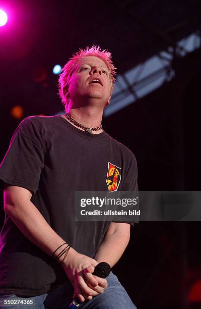 Sänger Bryan -Dexter- Holland anlässlich des Highfield-Festivals in Hohenfelden