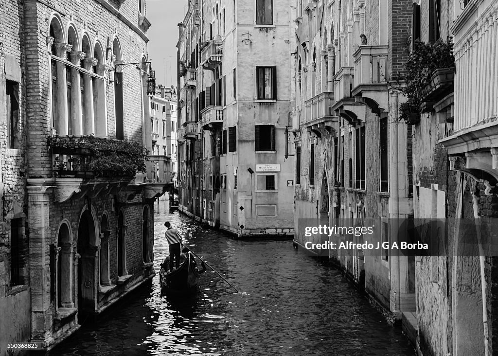 A Gondola in a Canal