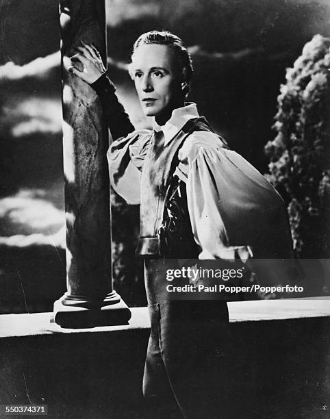 Portrait of actor Leslie Howard as Romeo, in the 1936 film version of 'Romeo and Juliet'.