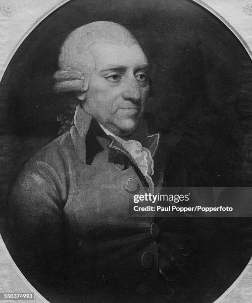 Engraved portrait of philanthropist and prison reformer, John Howard , circa 1780.