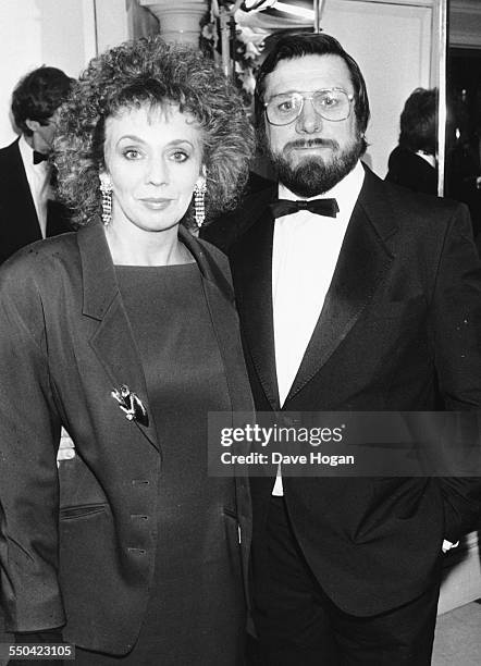 Actors Ricky Tomlinson and Sue Johnston, stars of the soap opera 'Brookside', attending the TV BAFTA Awards in London, March 20th 1988.