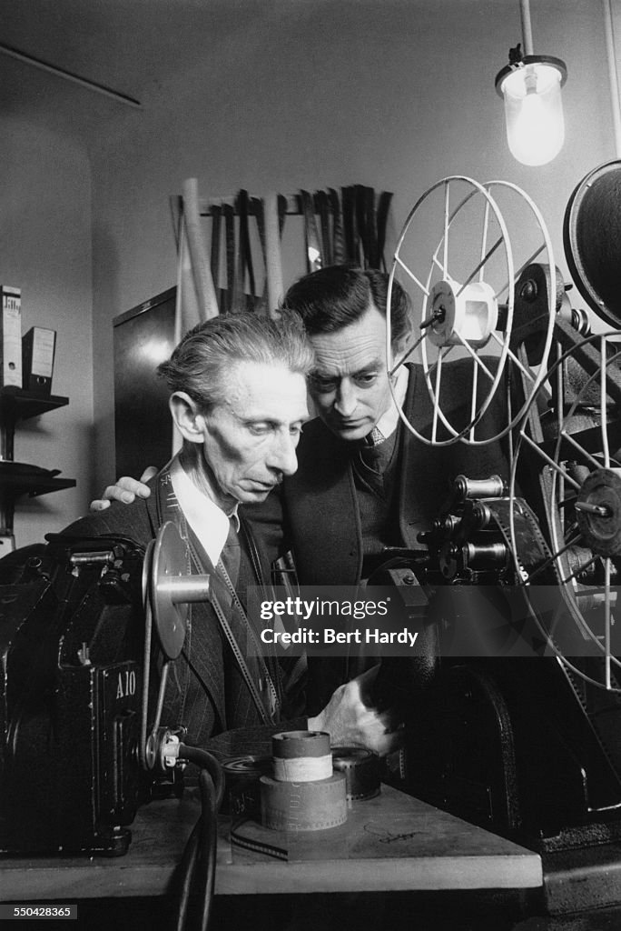 David Rapper Lean English film director David Lean working with a film editor during ...