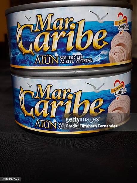 Two cans of Mar Caribe tuna fish