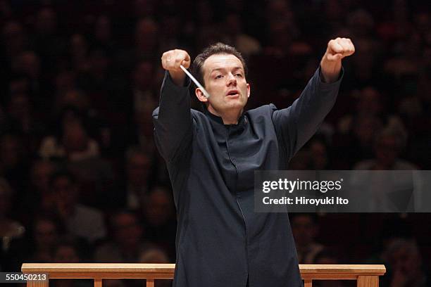 Andris Nelsons leading the Boston Symphony Orchestra in Mahler's "Symphony No. 6" on Friday night, April 17, 2015.