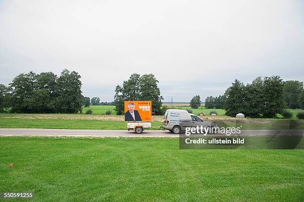 Deutschland, Deetz, , Wahlwerbung, Bauer Kees de Vries kandidiert für die CDU für den Bundestag