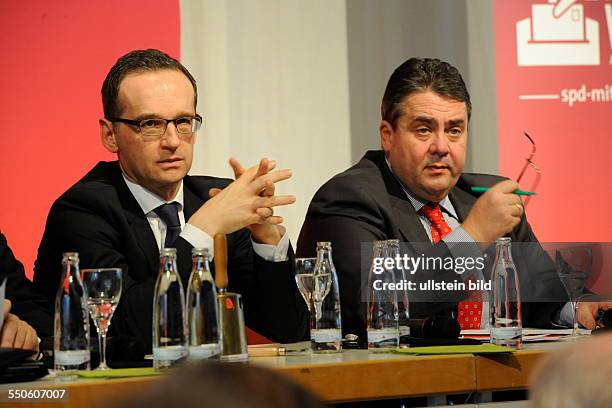 Der SPD-Bundesvorsitzende Sigmar Gabriel besucht am Sonntag die Regionalkonferenz zum Mitgliedervotum der Saar SPD in der Congesshalle in...