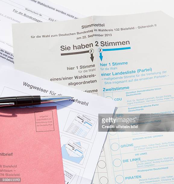Wahlschein zur Bundestagswahl