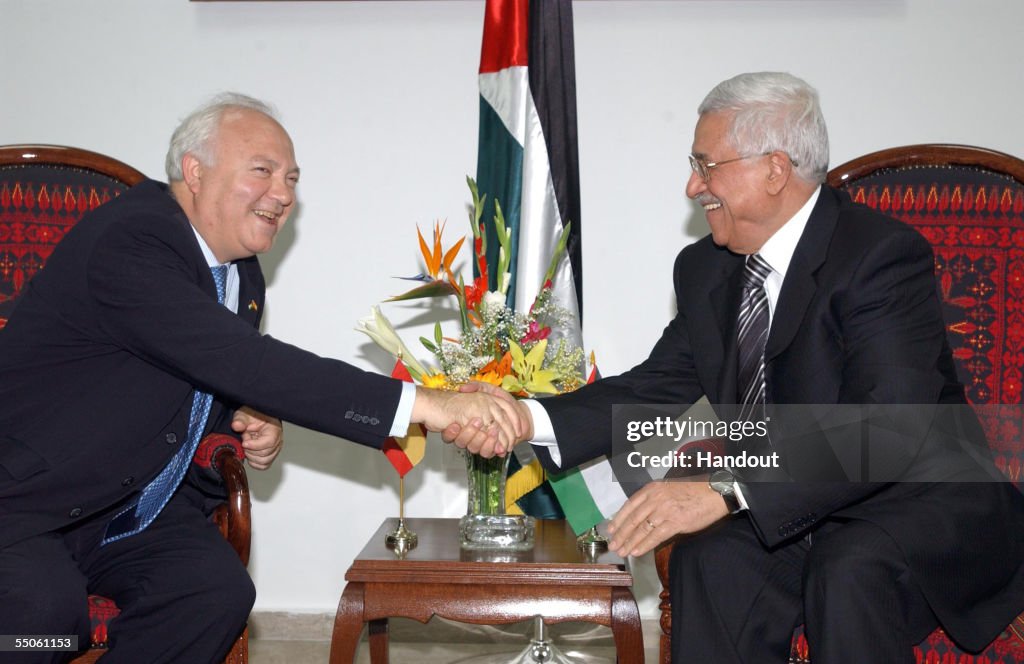 Spanish Foreign Minister Moratinos Visits Palestinian Leader Abbas