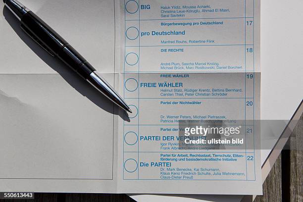 Wahlschein zur Bundestagswahl