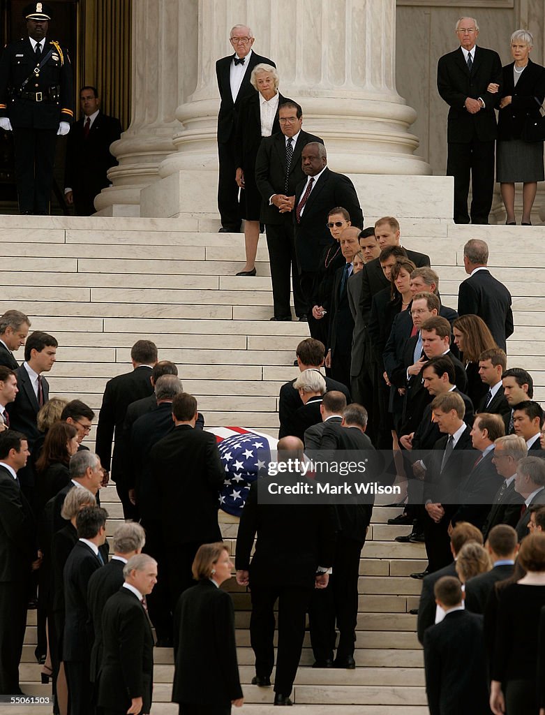 Justice Rehnquist's Body Lies In Repose At Supreme Court