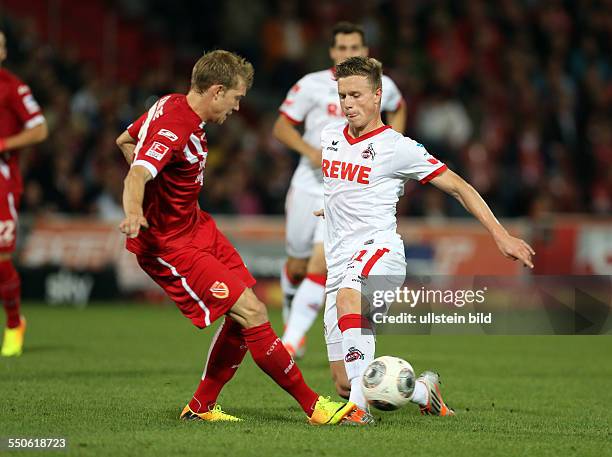 Michael Schulze, Yannick Gerhardt, Aktion, Spielszene, Zweikampf , Sport, Fußball Fussball, zweite 2. Bundesliga Herren, Saison 2013 FC Energie...