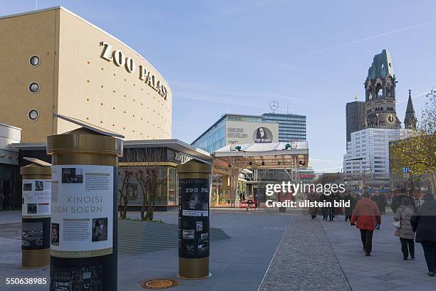 The re-opened after renovation cinema Zoo Palast at the Hardenberg Strasse. Behind that, the buildings "Bikini Berlin", "Europa Center" and Kaiser...