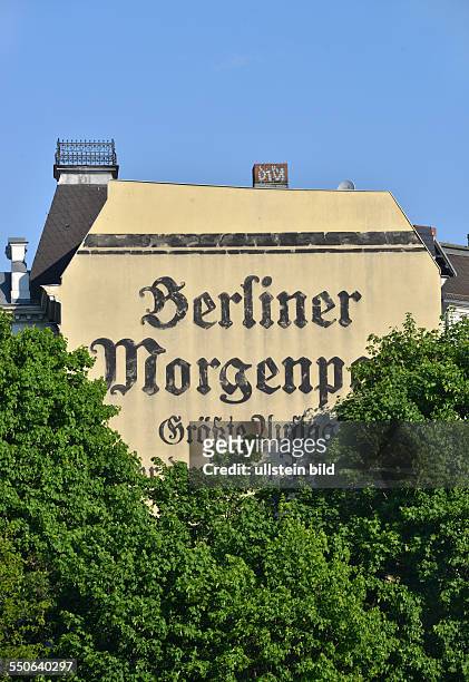 Werbung Berliner Morgenpost, Hausfassade Friedenau, 20er Jahre, Berlin
