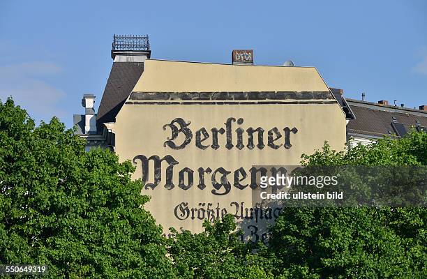 Werbung Berliner Morgenpost, Hausfassade Friedenau, 20er Jahre, Berlin