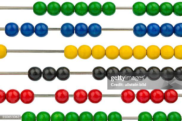 Abakus mit bunten Perlen, Symbolfoto für Finanzen, Kalkulation und Rechnungswesen