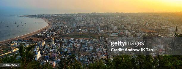 vizag during sunset - visakhapatnam stock pictures, royalty-free photos & images