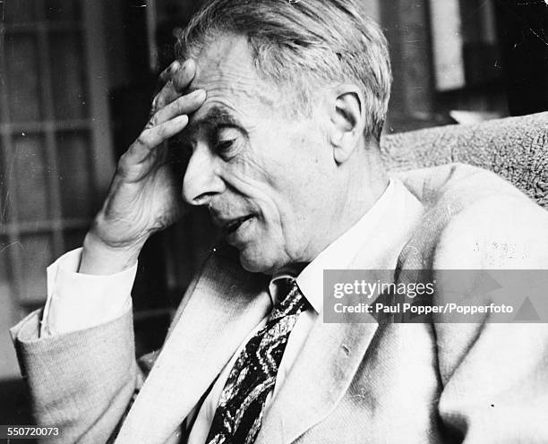 Portrait of English writer and philosopher, Aldous Huxley , pictured on 26th June 1961.