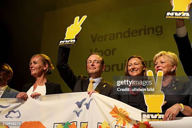 Election congress of the NVA . Prelude to the election campaign to the Belgian Parliament, the regional elections and the European elections on . The...