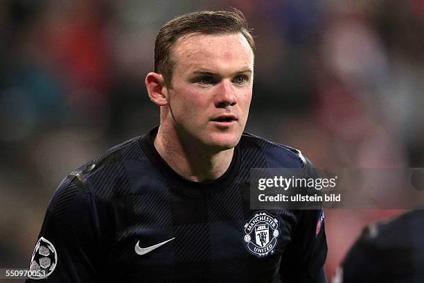 Wayne Rooney, Portrait Porträt Portraet, Einzelbild, close up , Sport, Fußball Fussball, UEFA Chapionsleague Viertelfinale Herren, Saison 2013 FC...