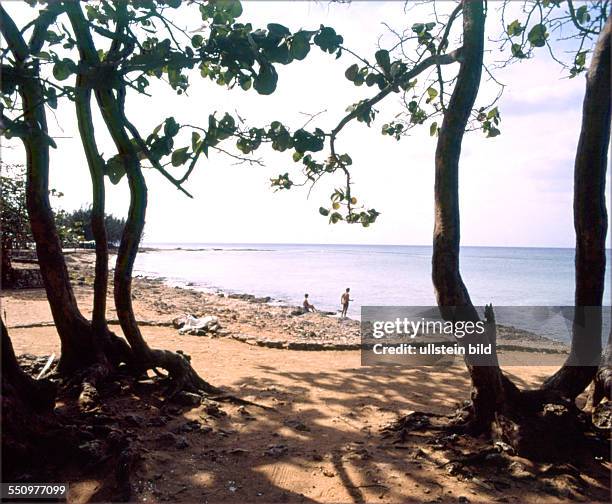 Kuba, Havanna : Erstmals fuer westliche Reporter oeffnete sich Kuba 1977. Land, Landschaften, Alltag , Arbeit und Freizeit der Menschen .Strand bei...