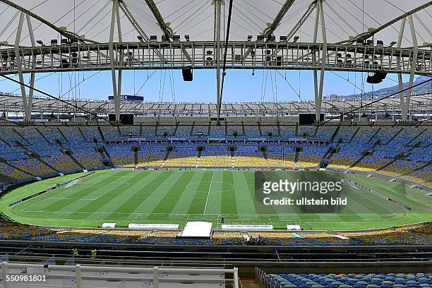 The Estadio Jornalista Marion Filho, or also Estadio Municipal Th Maracana in Rio de Janeiro the FiFA-football world championship was altered as a...