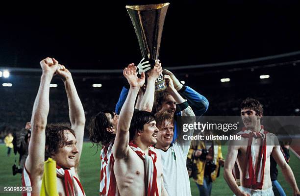 Football, UEFA Cup, Europa League, 1978/1979, final, second leg, Rhine Stadium in Duesseldorf, Borussia Moenchengladbach versus Red Star Belgrade...