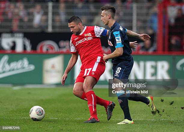 Torsten Mattuschka, Adam Matuschyk, Aktion, Spielszene, Zweikampf , Sport, Fußball Fussball, zweite 2.Bundesliga Herren, Saison 2013 1.FC Union...