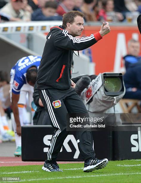 Fussball, Saison 2013-2014, 1. Bundesliga, 30. Spieltag, Bayer 04 Leverkusen - Hertha BSC 2-1, Trainer Sascha Lewandowski