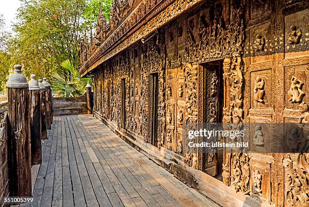 Myanmar, Burma, Birma, Mandalay, Zentrum von Myanmar am Irawadi-Fluss, letzte Hauptstadt des birmanischen Koenigreichs, Shwenandaw Kloster,...