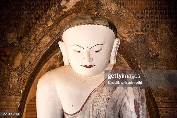 Myanmar, Burma, Birma, Bagan, Pagan, Buddhastatuen in Hpaya-thon-zu-Pagode, Arimaddanapura, historische Koenigsstadt, Nominierung als Weltkulturerbe,...