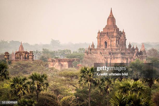 Myanmar, Burma, Birma, Bagan, Pagan, Arimaddanapura, historische Koenigsstadt, Nominierung als Weltkulturerbe, geschichtstraechtige Ebene mit...