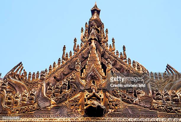 Myanmar, Burma, Birma, Mandalay, Zentrum von Myanmar am Irawadi-Fluss, letzte Hauptstadt des birmanischen Koenigreichs, Shwenandaw Kloster,...