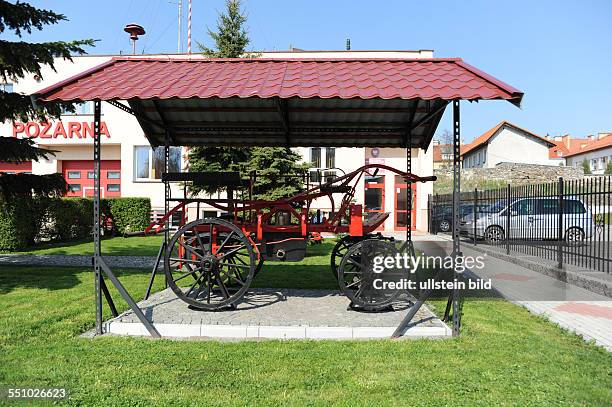 Historischer Pferdewagen der Feuerwehr der polnischen Stadt Morag