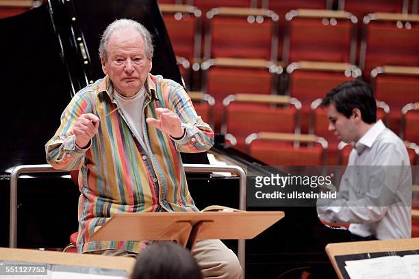 Sir Neville Marriner, Conductor, UK conducted the Orquestra de Cadaqués on stage at Cologne