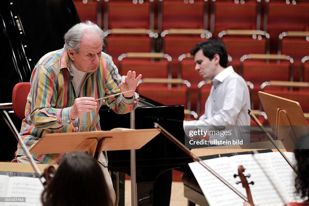 Sir Neville Marriner, Conductor, UK conducted the Orquestra de Cadaqués on stage at Cologne Philharmony