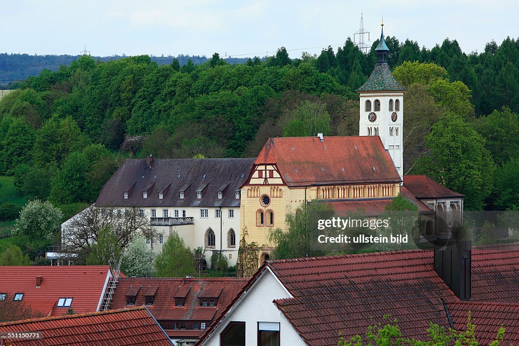 D-Denkendorf (Wuerttemberg), Filder, Filderebene, Baden-Wuerttemberg, monastery Denkendorf, Chorherrenstift, Canons of the Holy Sepulchre, monastery church Saint Pelagius, basilica, Late Romanesque st