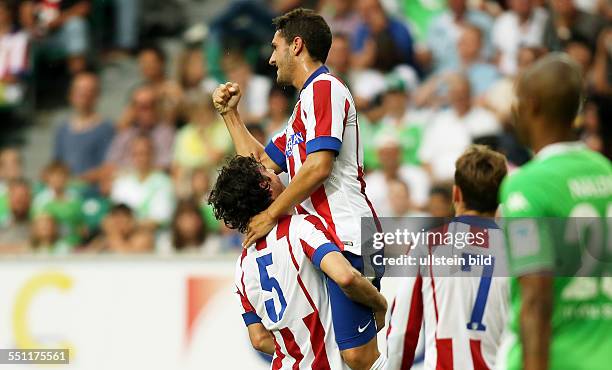 Tiago, Koke, Jubel, Freude, Emotion , Atletico Madrid, Testspiel Freundschaftsspiel, Spanien Primera DivisionL, Sport, Fußball Fussball, Volkswagen...