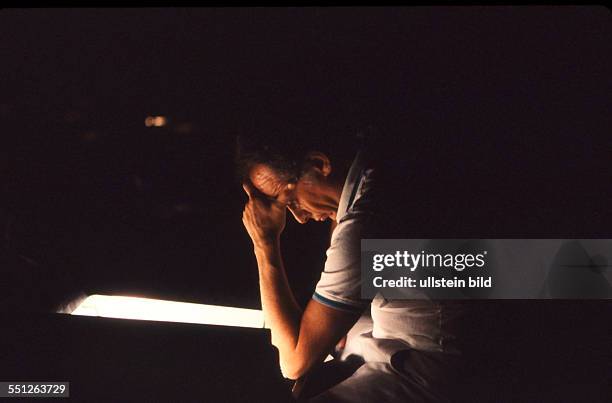 Lorin Maazel während einer Probe "Fidelio" Salzburg, Festspielhaus 1982 im Orchestergraben