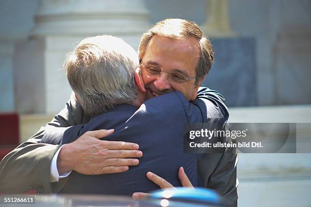 Jean-Claude Juncker, first ever elected by the voters president-of the European Commission visits Athens in his first trip since his election. He...