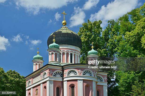 Die Orthodoxe Kirche Heiliger Alexander Newski in der Russischen Kolonie Alexandrowka wurde 1826 bis 1829 erbaut. An der Gestaltung des...