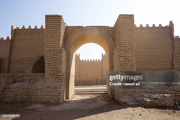 the ancient city of babylon - babylon iraq stock pictures, royalty-free photos & images