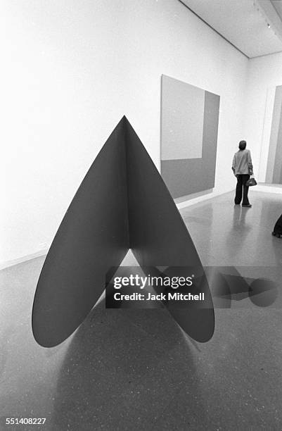 Artist Ellsworth Kelly's Retrospective at the Museum of Modern Art in NYC, 1973.