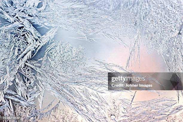 ice crystals on window - the ice 2014 stock pictures, royalty-free photos & images