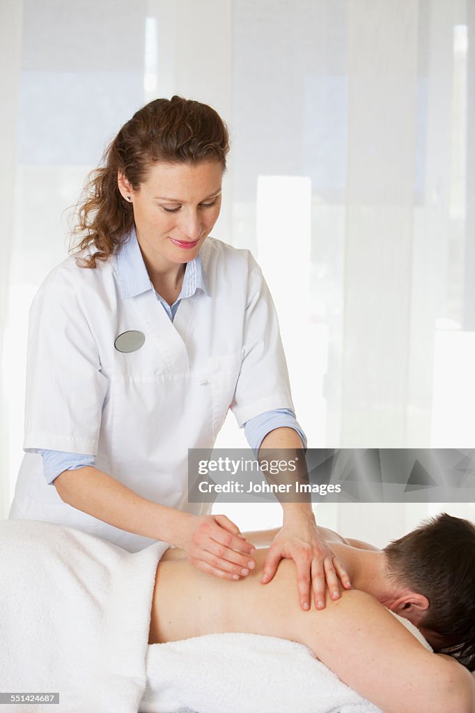 Man having massage