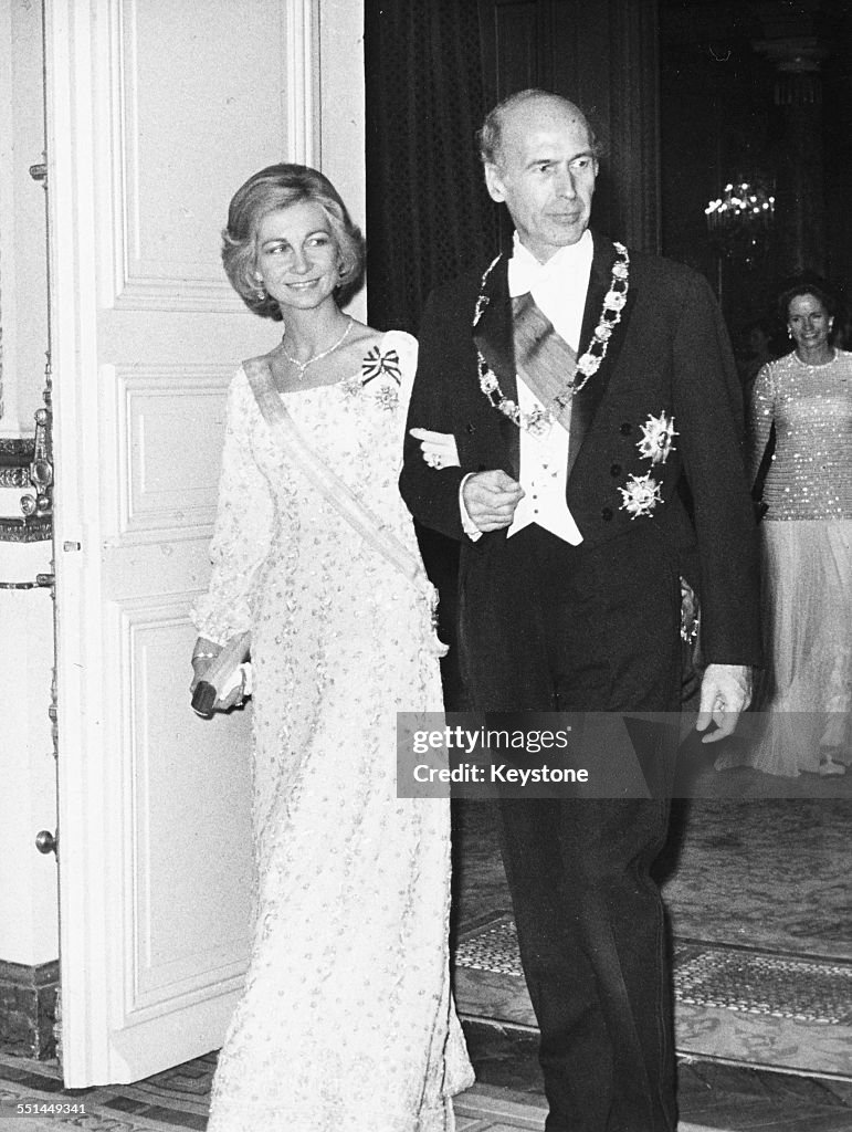 Valery Giscard d'Estaing And Queen Sofia