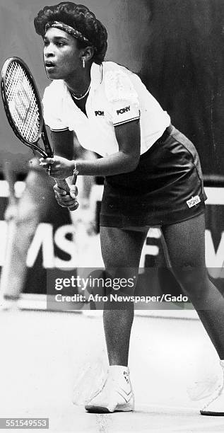 An African-American tennis player, Zina Garrison reached the semi finals of the Virginia Slims tennis tournament in the USA, New York City, 1974.