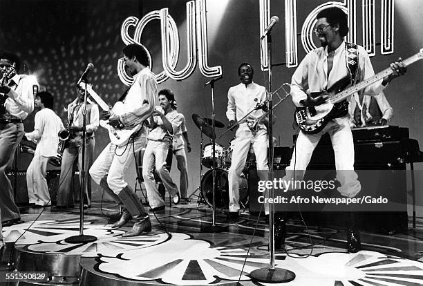 The Brothers Johnson, an American funk and R&B band consisting of American musicians and brothers George Lightnin Licks and Louis E Johnson, Thunder...