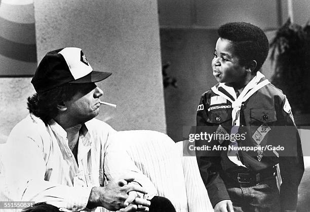 The television actor Gary Coleman, famous for his childhood role in Different Strokes comedy television series with another actor in the television...