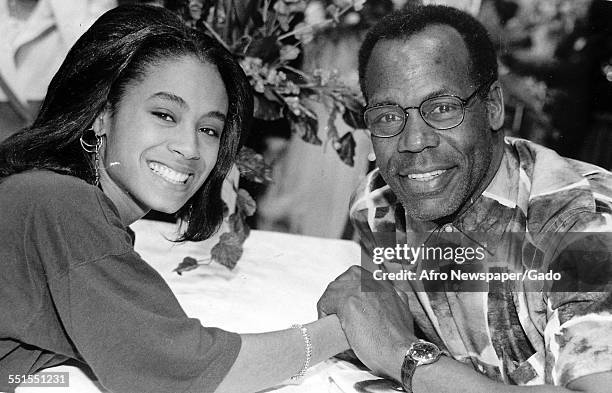 Danny Glover, the African America actor and Jada Pinkett Smith, 1994.